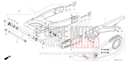 SWINGARM (CB500FAN/P) CB500FAN de 2022